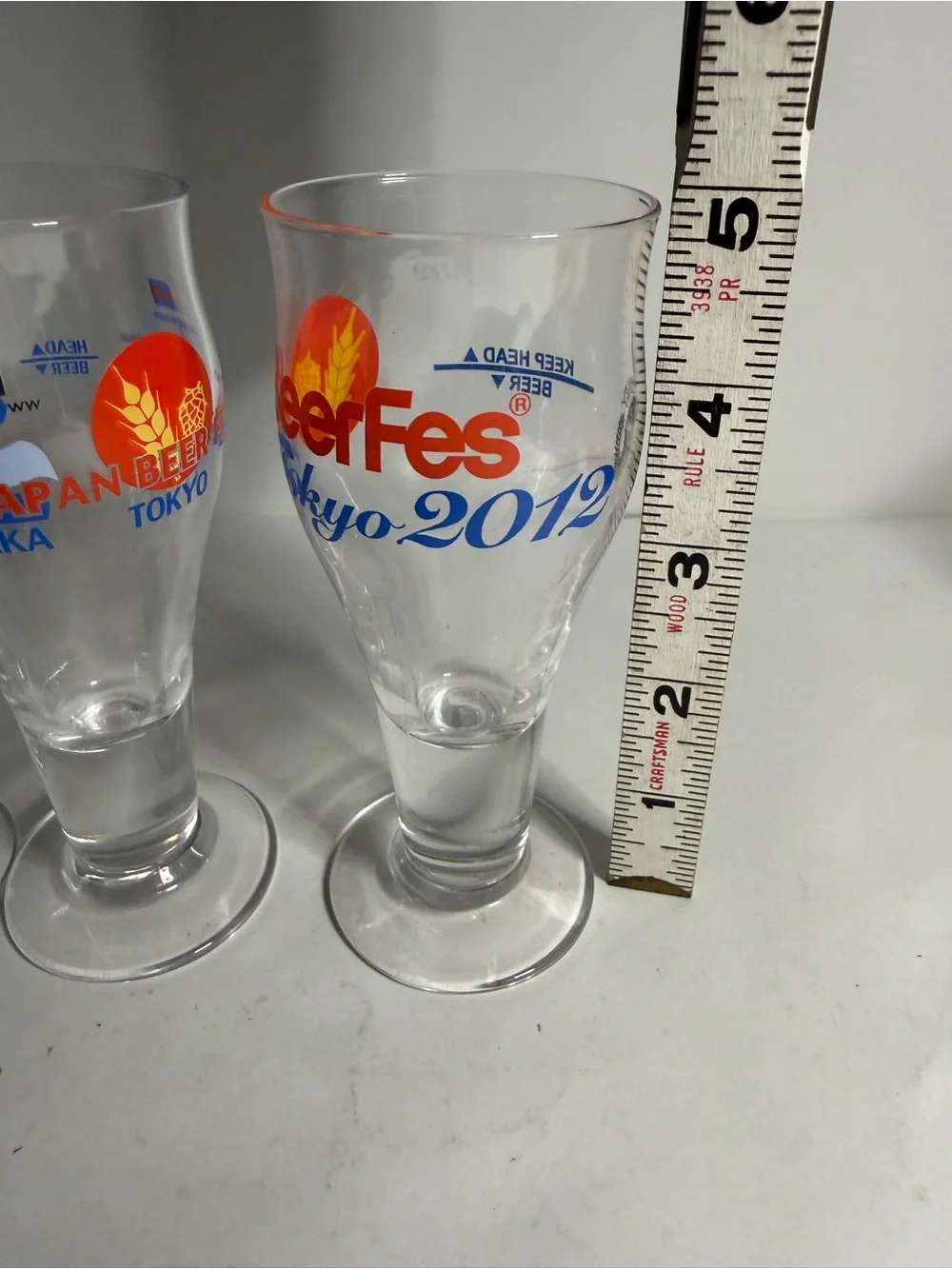 Tokyo Japan Beer Fes Festival Tasting Glasses Osaka Set Of 3